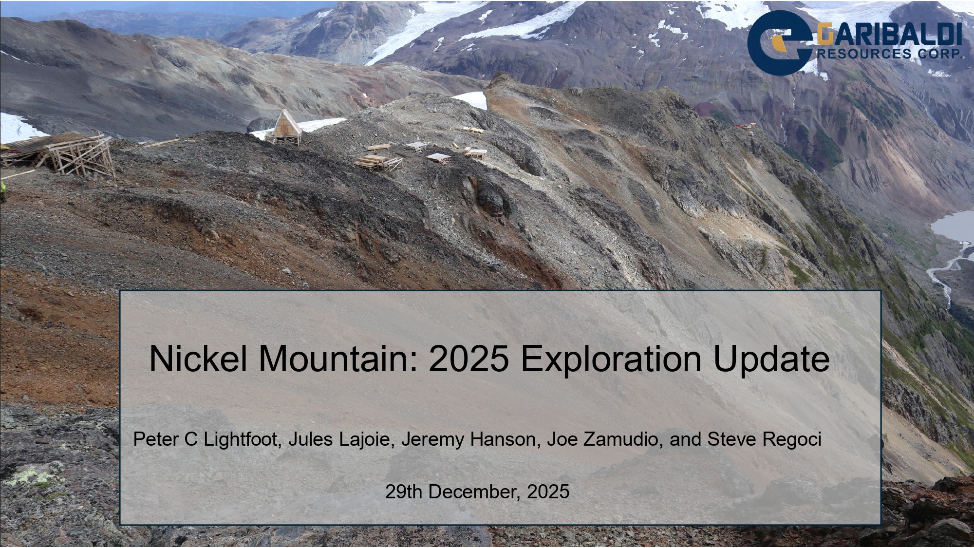 December 2025 Nickel Mountain Exploration Update